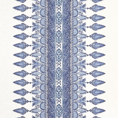 Thibaut Akola Stripe Fabric in Blue & White
